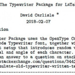 Una tipografía con variaciones aleatorias que simula una máquina de escribir vieja