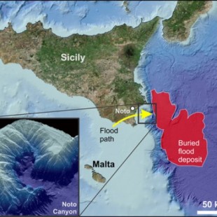 El canal de Sicilia tiene huellas de la megainundación del Mediterráneo hace 5 millones de años