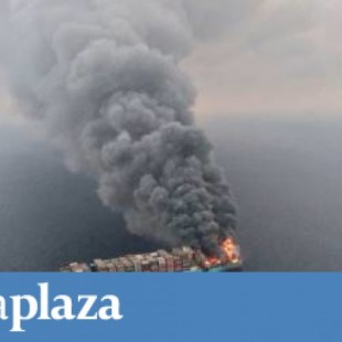 Se queman mas de 7.000 contenedores en un barco con destino a varios puertos europeos
