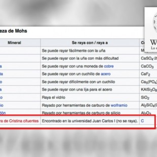 El troleo en la Wikipedia que convierte la cara de Cifuentes en el material más duro conocido