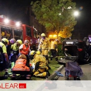 Una conductora tras volcar en Palma: "Me lo he pasado de puta madre"