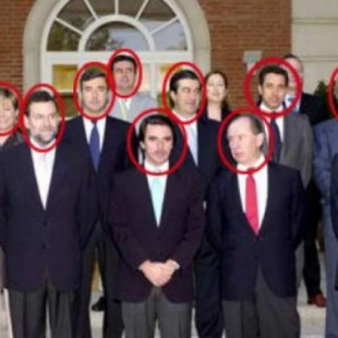 'El legado de Aznar': 12 de sus 14 ministros están imputados, implicados o cobraron sobresueldos