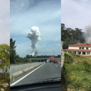 Alarma en todo el sur de la provincia por una fuerte explosión en una pirotecnia de Tui (Pontevedra)