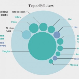 Causas de la marea de plastico: 10 ríos aportan la mayor parte del plástico a los océanos (ENG)