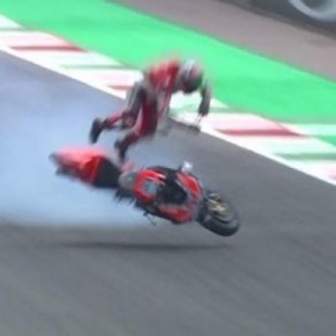 Terrible accidente de un piloto de MotoGP a 350 km/h en el circuito italiano de Mugello