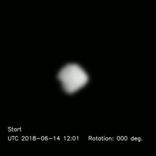 Hayabusa observa la rotación del asteroide Ryugu desde una distancia de 700 km
