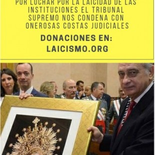El TS impone a Europa Laica y MHUEL 4.000 € de costas en el proceso contra la medalla policial a la Virgen del Amor