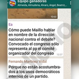 Esperanza Aguirre, en un chat con sus exconcejales: "Si gana Casado, Arenas se queda sin coche oficial"