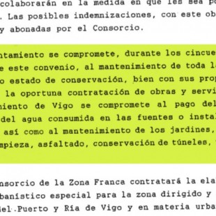 El convenio de 1992 obliga al Ayuntamiento de Vigo a mantener la pasarela derrumbada