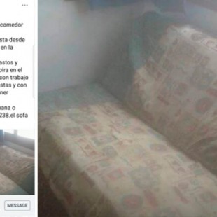 Alquilan un mugriento sofá para vivir en Ibiza por 375 euros al mes