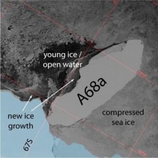 El iceberg gigante A68, en rumbo de colisión con la banquisa antártica (ING)