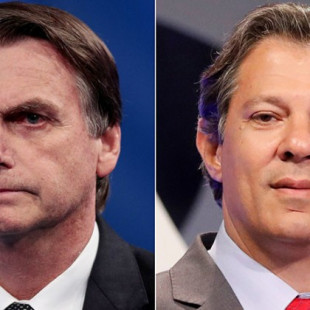 Habrá segunda vuelta en Brasil entre Bolsonaro (48,03%) y Haddad (26,7%)