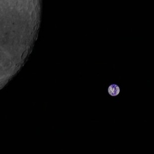 Aficionados usaron un satélite chino para fotografiar la Tierra y la Luna