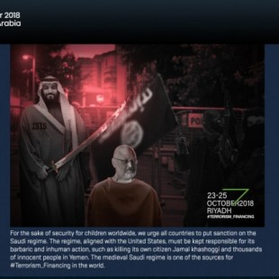 La web del 'Davos Saudí' es hackeada con un montaje de Khashoggi siendo ejecutado por el 'príncipe del ISIS' [ENG]