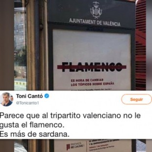 Toni Cantó trata de atribuir una campaña publicitaria privada al Ayuntamiento de Valencia y le llueven las críticas
