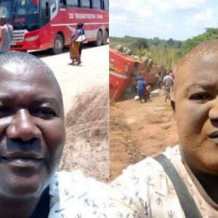 Los selfis de un hombre antes y después de un accidente de autobús desatan el humor en las redes