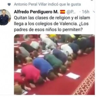 Un subinspector de Policía difunde un bulo islamófobo sobre la educación en Valencia y un diputado del PP le da pábulo