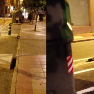 Cinco contenedores y dos islotes en una sola calle: el carril bici imposible de Murcia