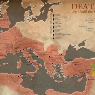 Muerte en Roma: el mapa que ilustra dónde nacieron y murieron todos los emperadores romanos