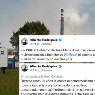 “Cuando discípulos de Aznar te hablen de la bandera recuérdales esto”: la venta del sector público del aluminio a Alcoa