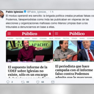 El hilo de Pablo Iglesias sobre la policía política del Gobierno de Rajoy y la contradicción iraní de Vox