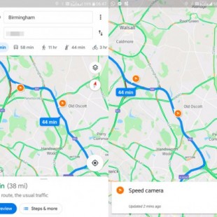 Los radares de velocidad empiezan a aparecer en Google Maps