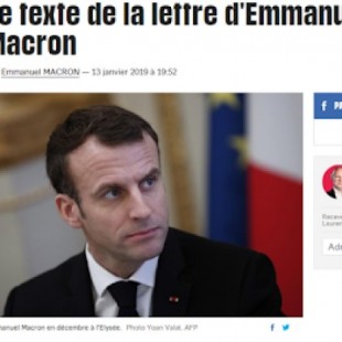 Carta de Emmanuel Macron a los franceses (13/1/19)