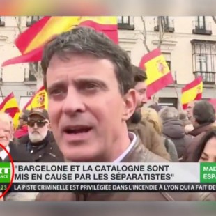 ¿Pero qué está hablando? ¿Catalán?”: cachondeo con lo que dice manifestante al escuchar a Valls hablar francés en Colón