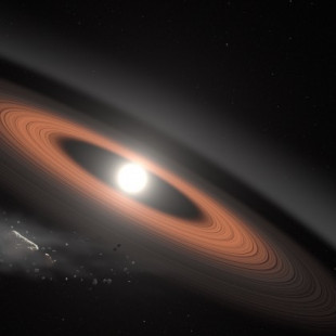 Astrónoma amateur encuentra una antigua estrella enana blanca con unos enigmáticos anillos de polvo (ING)