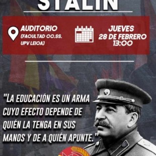La Universidad del País Vasco acoge una jornada "En defensa de Stalin"