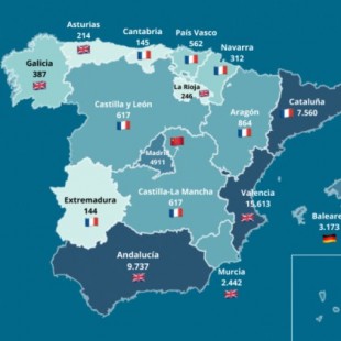 Este mapa muestra dónde compran más vivienda en España los extranjeros