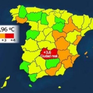 La temperatura media sube el doble en España que en el resto del mundo