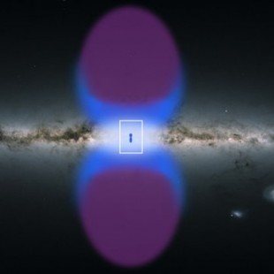 Dos gigantescas "chimeneas" canalizan la materia del agujero negro de la Vía Láctea (ING)