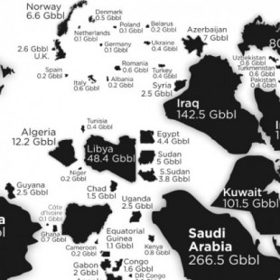 Mapa de los países con más reservas de petróleo [Eng]