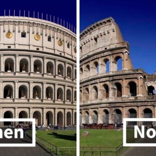 Así es como se veían estas 11 famosas estructuras romanas antiguas en el pasado y ahora