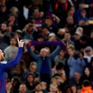 El Barcelona derrota al Levante con un gol de Messi y se proclama campeón de Liga