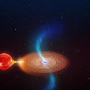Descubren un agujero negro giratorio que proyecta nubes de plasma a la velocidad de la luz