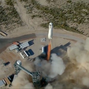 Undécimo lanzamiento con éxito del cohete reutilizable New Shepard de Blue Origin