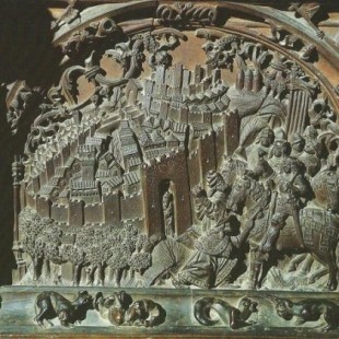 Crónica de la Conquista de Granada narrada en respaldos de sillas de la Catedral de Toledo