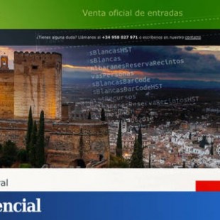 Agujero en la web de entradas a la Alhambra: los datos de 4,5 M de visitantes, al descubierto