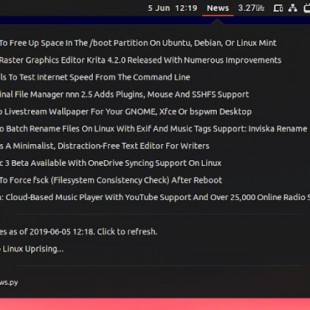 Argos es como BitBar para Gnome Shell: muestra los resultados de los scripts en el panel (ENG)