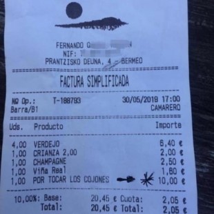Así se las gastan en Bermeo: “Vinos y copas, 11 euros. Por tocar los cojones, 10 euros”