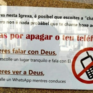 Un cura, contra los móviles en la iglesia: "Si quieres ver a Dios, envíale un Whatsapp mientras conduces" [GL]