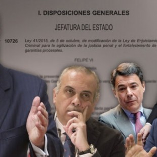 Una reforma legal del PP pone en peligro la investigación de ocho casos de corrupción
