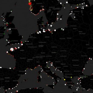 Un mapa interactivo de faros que muestra las «luces características» de las costas de Europa
