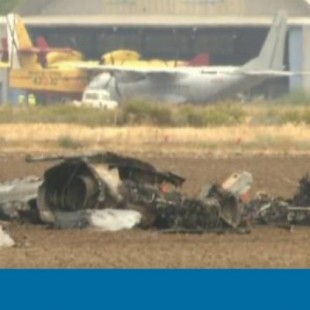 Una herramienta olvidada en un motor desencadenó la caída del F-18 en Torrejón