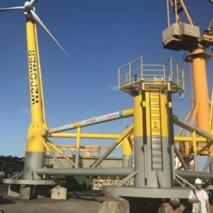 Una empresa malagueña prueba un prototipo pionero de generador eólico marino