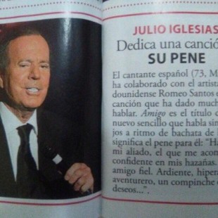 Solo Julio Iglesias podía dedicarle una canción a su propio pene