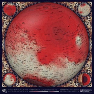 Un mapa topográfico de Marte y una explicación detallada de cómo crear imágenes con datos de ese estilo