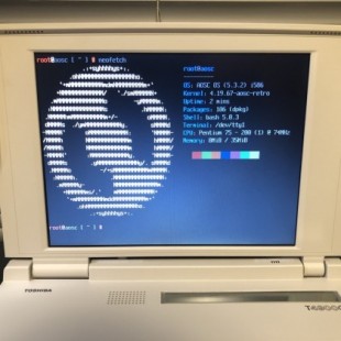 Linux moderno funcionando en un portátil Pentium de 1994